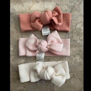 Spearmint Love Organic Waffle Knit Bow 3-Pack